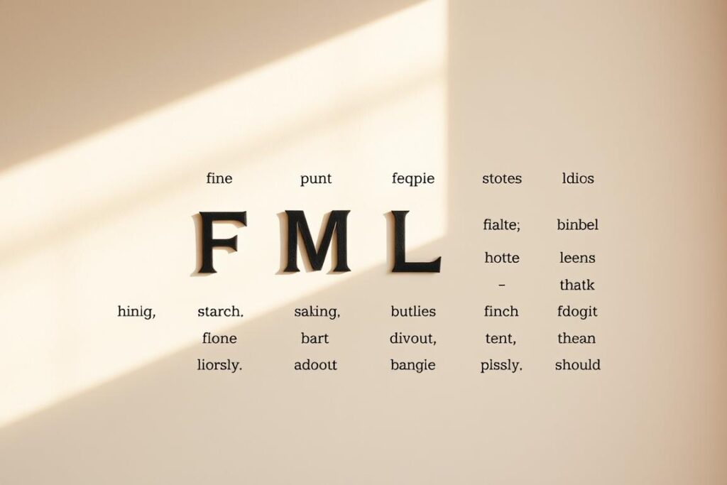 Abkürzung FML im Vergleich