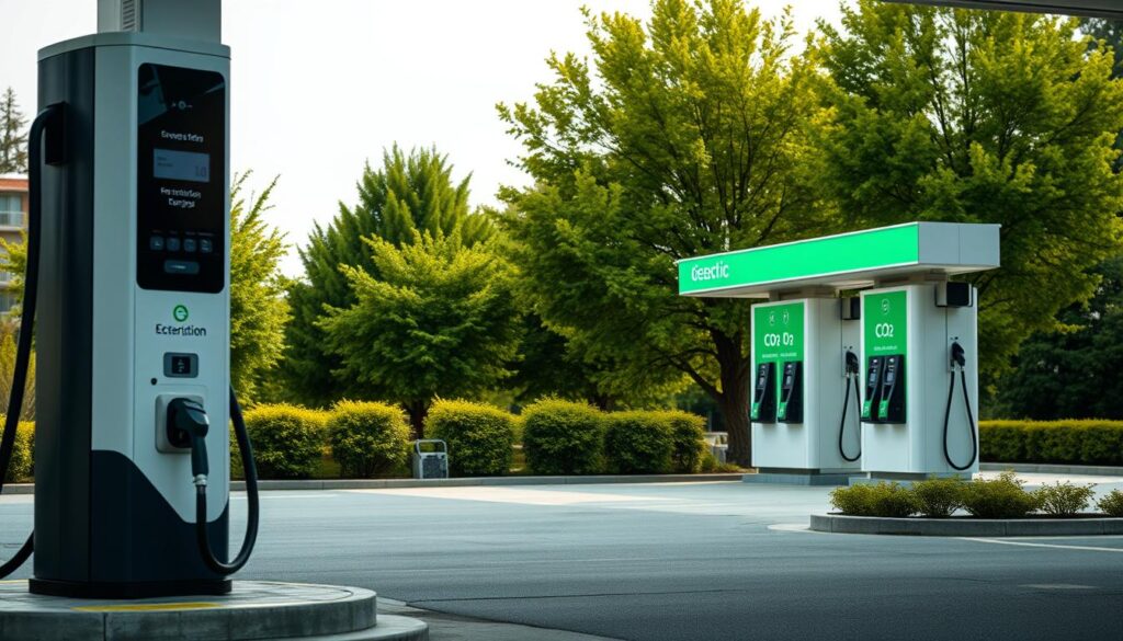 Umweltfreundliches Tanken CO2-Reduktion