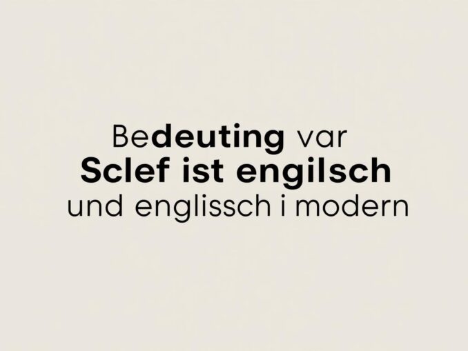 Schief Ist Englisch Und Englisch Ist Modern